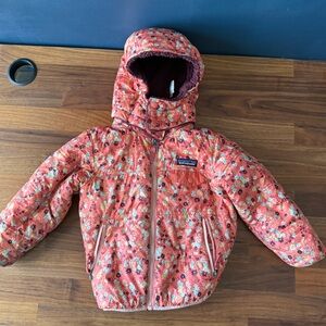 Patagonia Floral Fleece-Lined Jacket - Pink/Red 4T Toddler Kid Coat Tribbles